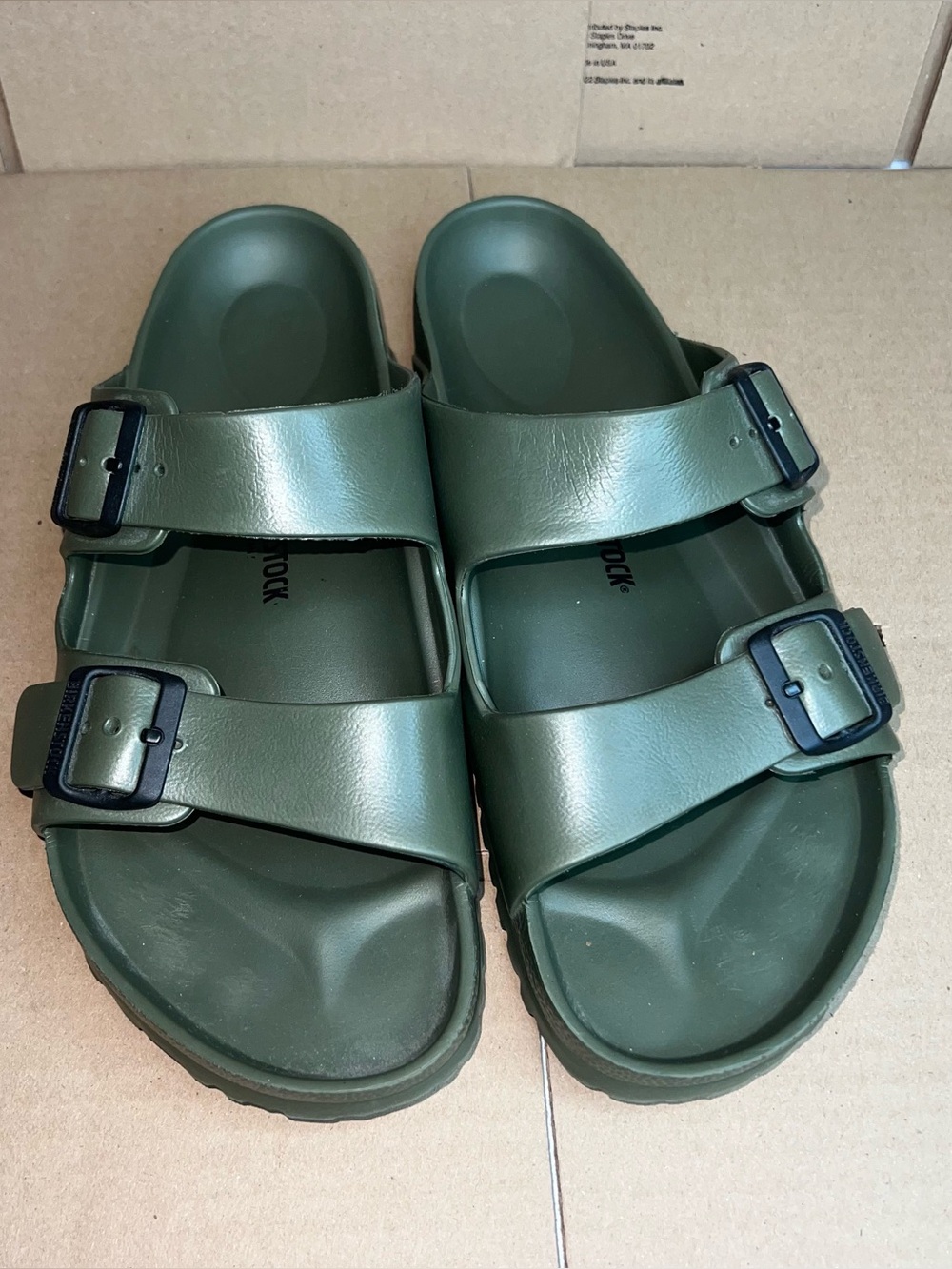 Birkenstock Arizona Essentials EVA Slide Sandals Mens US 12-12.5 EU 45 Green